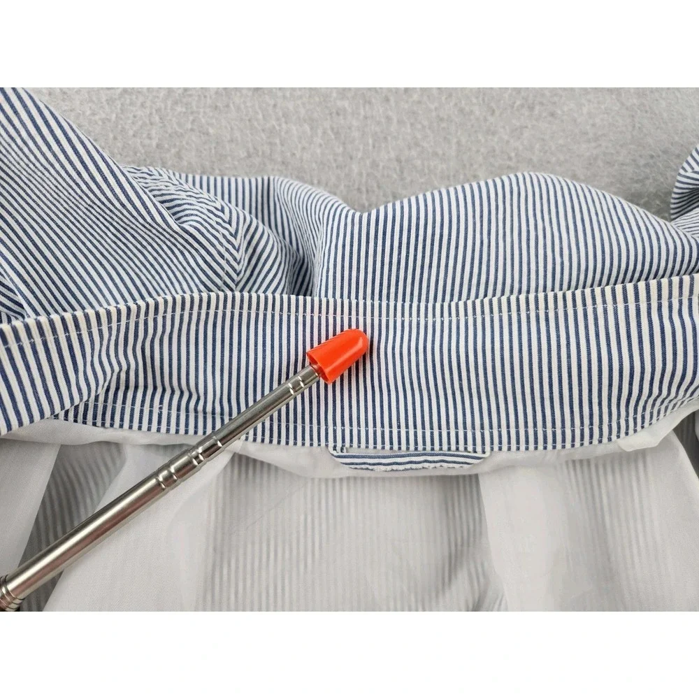 Vintage Izod Blue Striped Preppy Blue Full Zip Jacket Spring Summer Boating  XL‎